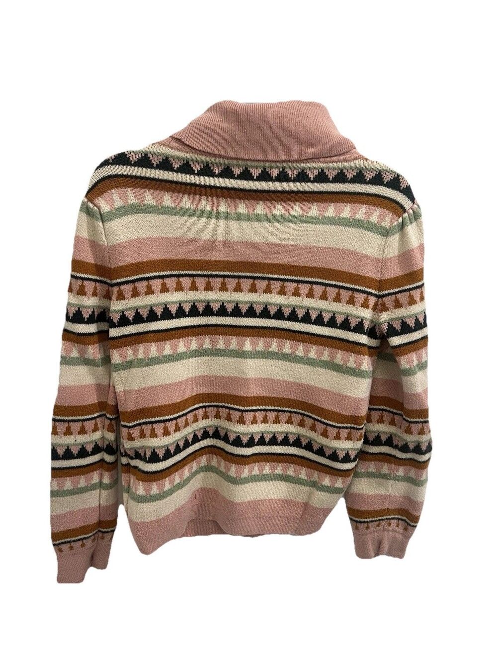 Misha & Puff Puffsleeve Turtleneck Rosette Blanket Pattern Pima Cotton Kids 4Y - Picture 6 of 8